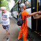 Buses are used to transport voting machines in Rio.